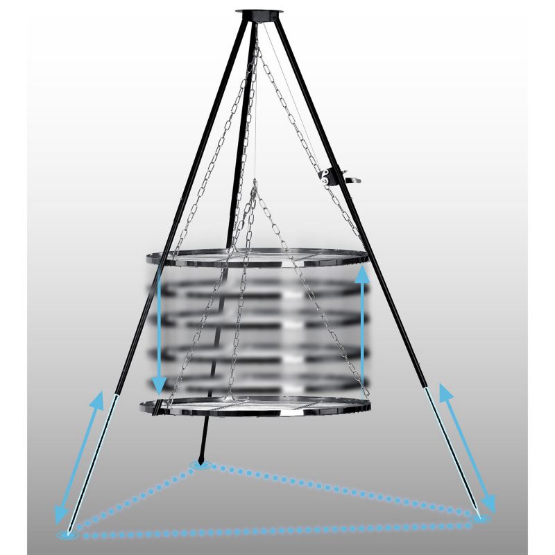 Palenisko ogrodowe Berdsen grill ruszt stalowy na ognisko trójnóg 80 cm 1 szt.