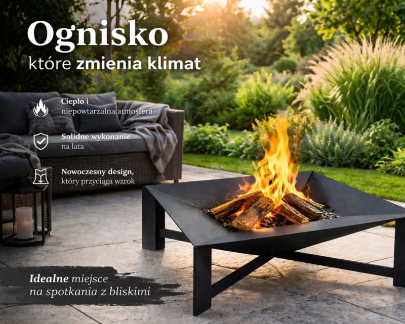 Palenisko ogrodowe Nordflam OVIETO 707x707 1 szt.
