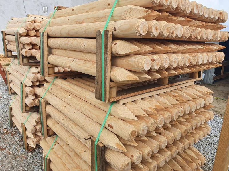 Palisada Drewniana Timbermik 200 cm Drewno Sosnowe 6 cm (4 szt.)