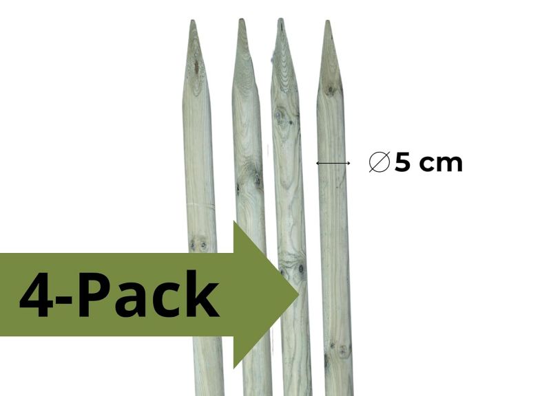 Palisada Drewniana Timbermik 200 cm Impregnowane Drewno Sosnowe 5 cm 4 szt.