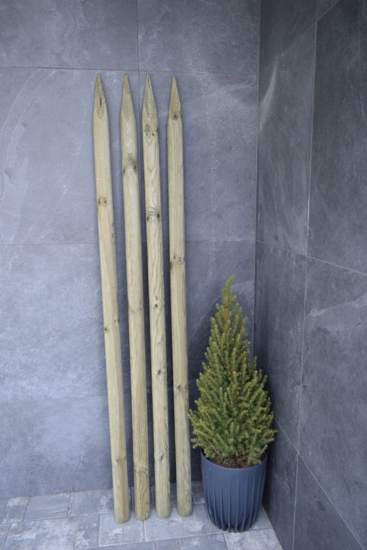 Palisada Drewniana Timbermik 200 cm Impregnowane Drewno Sosnowe 6 cm 4 szt.