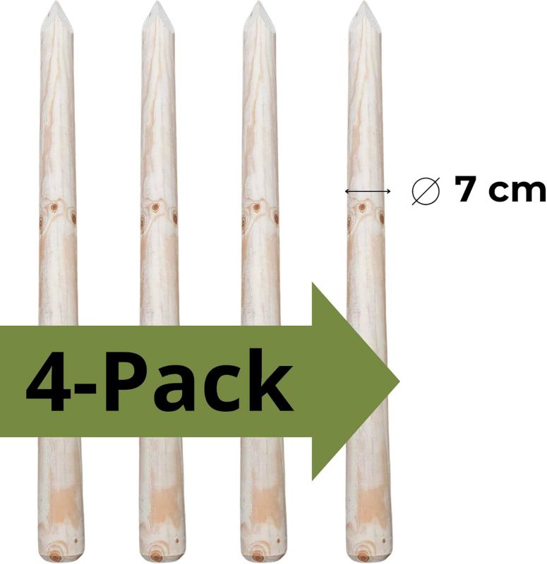 Palisada Drewniana Timbermik 240 cm Drewno Sosnowe 7 cm (4 szt.)
