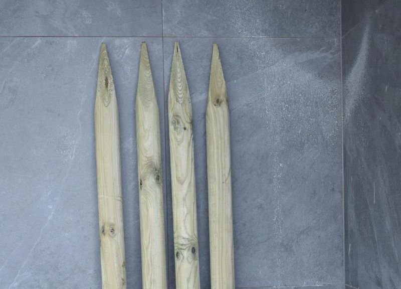 Palisada Drewniana Timbermik 240 cm Impregnowane Drewno Sosnowe 8 cm 2 szt.