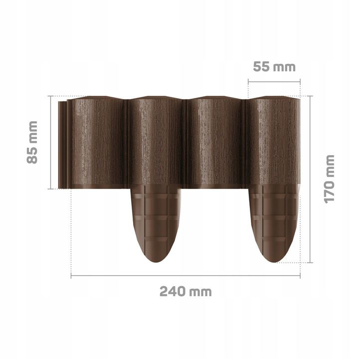 Palisada ogrodowa Cellfast 34-031 ECO 4 brązowa 2,4 m 10 obramowań 1 szt.
