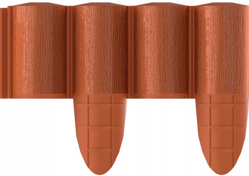 Palisada ogrodowa Cellfast 34-033 ECO 4 ceglasta, imitacja drewna, 10 modułów, zestaw 2,4 m, 1 szt.