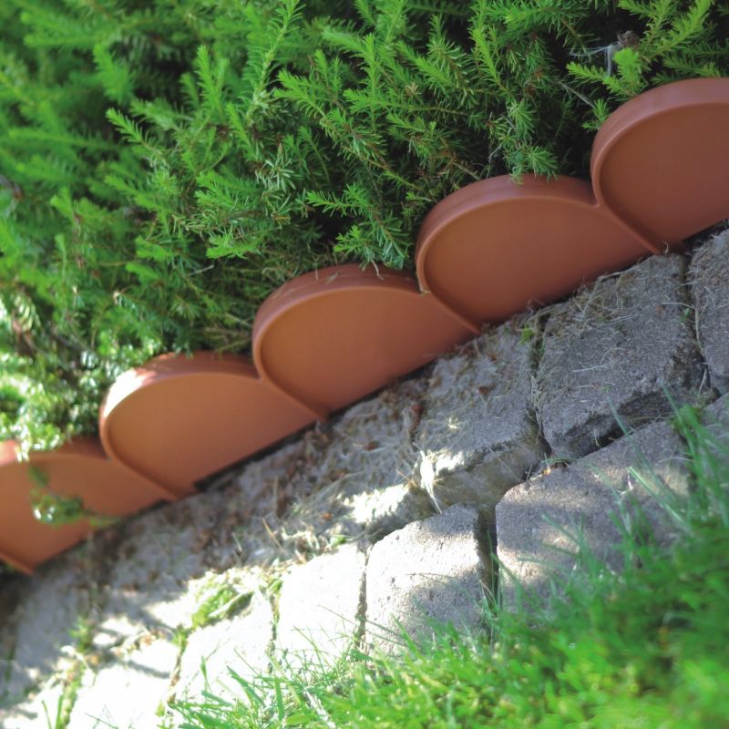 Palisada ogrodowa płotek obrzeże Prosperplast fale IKRA Brązowy 1szt