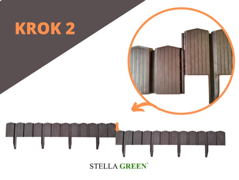 Palisada ogrodowa Stella Green brązowa 5 szt.