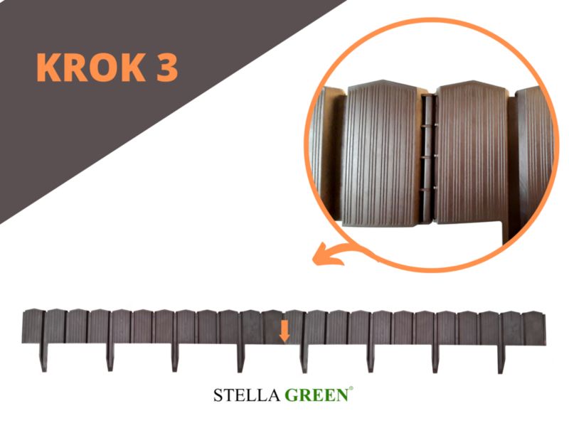 Palisada ogrodowa Stella Green brązowa 5 szt.