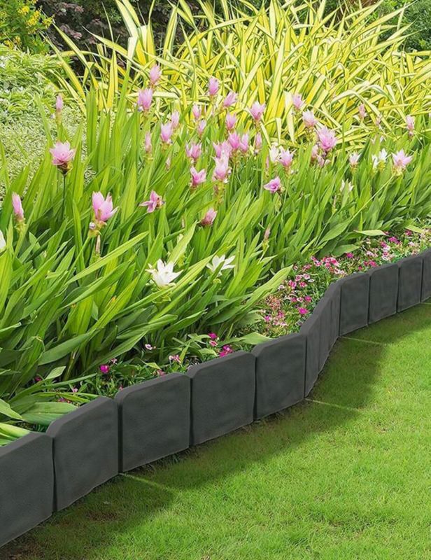 PALISADA OGRODOWA Szeroka KAMIEŃ 250CM Kamień Szeroka 25x23cm x10 szt