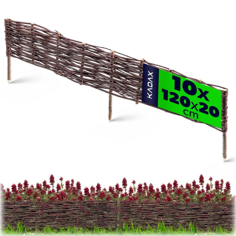 Palisada Wiklinowa KADAX Płotek 120x20cm Obrzeże 10szt