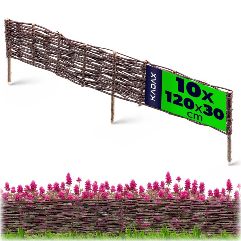 Palisada Wiklinowa KADAX Płotek 120x30cm Obrzeże 10szt