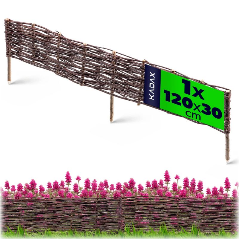 Palisada Wiklinowa KADAX Płotek 120x30cm Płot Obrzeże 1szt.