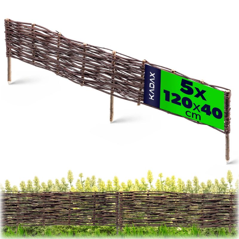 Palisada Wiklinowa KADAX Płotek 120x40cm Obrzeże 5szt
