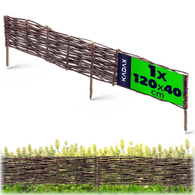 Palisada Wiklinowa KADAX Płotek 120x40cm Płot Obrzeże 1 szt.