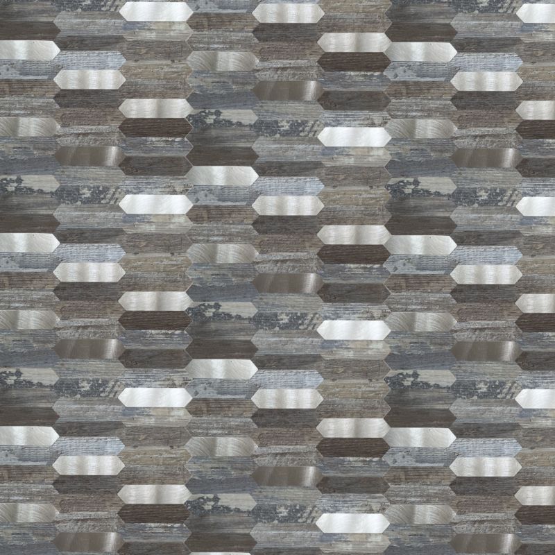 Panel ścienny samoprzylepny dekoracyjny MaxStone naklejka PCV Wood/Silver 1 szt.