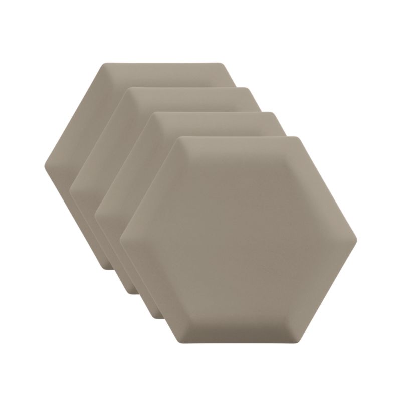 Panel ścienny tapicerowany Marbet Design SOFTLINE HEX 15 cm RIVIERA16 beżowy 4 szt.