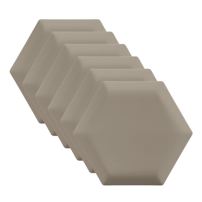 Panel ścienny tapicerowany Marbet Design SOFTLINE HEX 15 cm RIVIERA16 beżowy 6 szt.