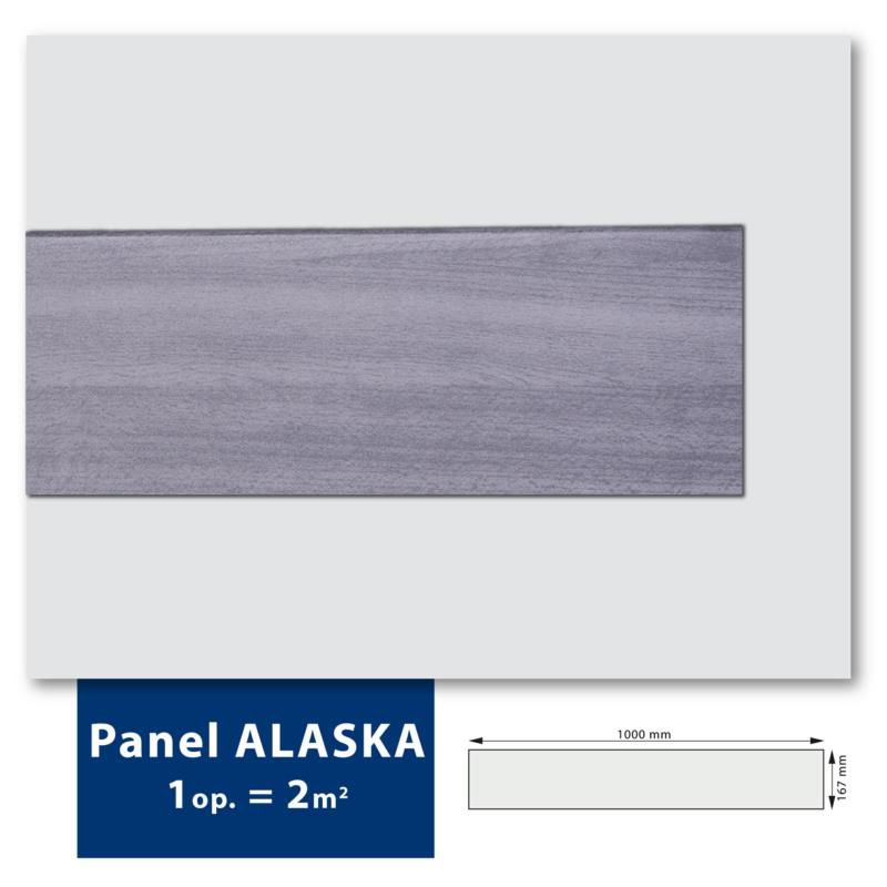 Panel dekoracyjny ścienny Homeandme DESKA ALASKA 100x17 cm Szary Polistyren XPS 6 szt. / 1,02 m2)