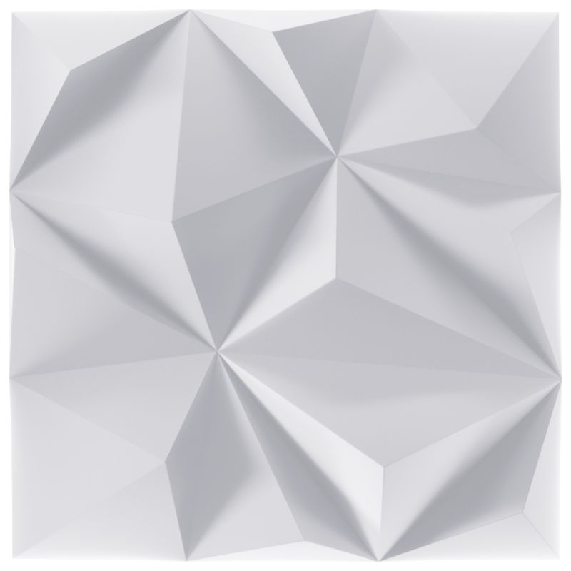 Panel dekoracyjny ścienny Marbet Design XPS 3D LINE GEO 50x50 cm white 8 szt.