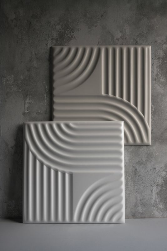 Panel dekoracyjny ścienny Marbet Design XPS 3D LINE STUCCO 50x50 cm cashmere 8 szt.