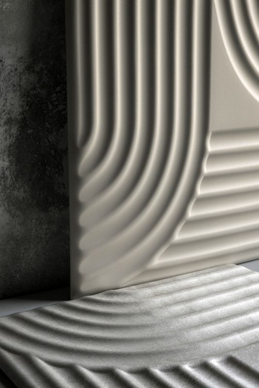 Panel dekoracyjny ścienny Marbet Design XPS 3D LINE STUCCO 50x50 cm cashmere 8 szt.