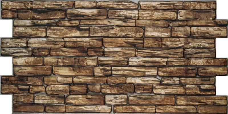 Panel dekoracyjny ścienny PVC 3D Homeandme Cegła Złota 98x48,5 cm wodoodporny 1 szt