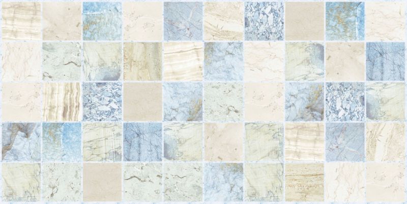 Panel dekoracyjny ścienny PVC 3D Homeandme Płytka Mozaika Blue 98x48,5 cm wodoodporny 1 szt