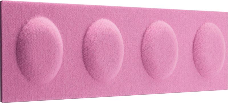 Panel dekoracyjny Decosa 60 x 15 cm filcowy klocek róż pastelowy