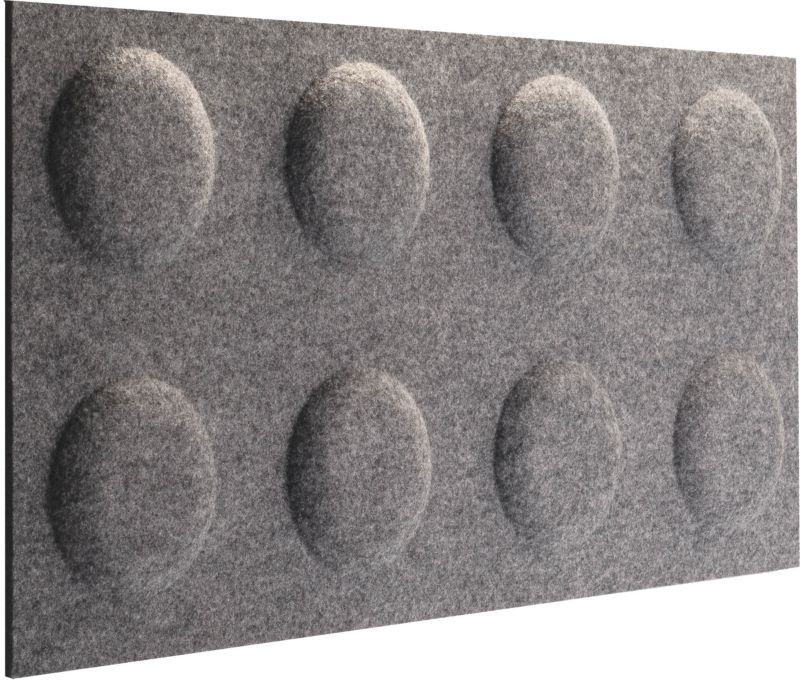 Panel dekoracyjny Decosa 60 x 30 cm filcowy klocek szary melanż
