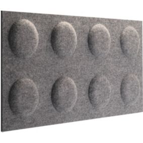 Panel dekoracyjny Decosa 60 x 30 cm filcowy klocek szary melanż