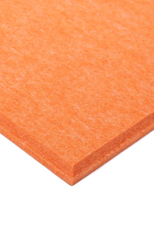 Panel filcowy ścienny dekoracyjny Multidecor Felly  40 x 40 cm  9 mm kwadrat gładki pomarańczowy 2 szt.
