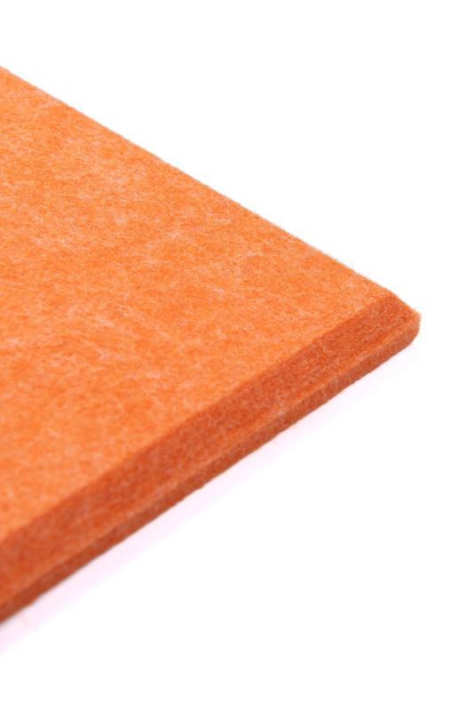 Panel filcowy ścienny dekoracyjny Multidecor Felly  40 x 40 cm  9 mm kwadrat gładki pomarańczowy 2 szt.