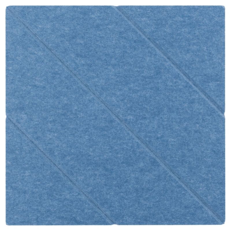Panel filcowy ścienny dekoracyjny Multidecor Felly  40 x 40 cm  9 mm kwadrat ryflowany niebieski 2 szt.