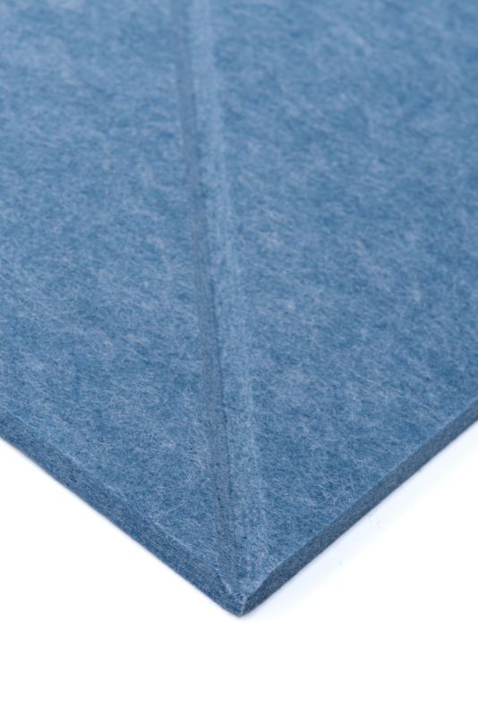 Panel filcowy ścienny dekoracyjny Multidecor Felly  40 x 40 cm  9 mm kwadrat ryflowany niebieski 2 szt.