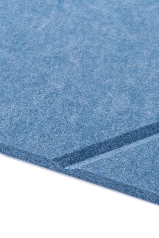Panel filcowy ścienny dekoracyjny Multidecor Felly  40 x 40 cm  9 mm kwadrat ryflowany niebieski 2 szt.