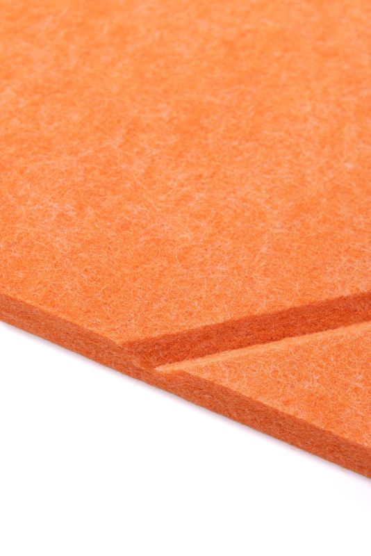 Panel filcowy ścienny dekoracyjny Multidecor Felly  40 x 40 cm  9 mm kwadrat ryflowany pomarańczowy 2 szt.