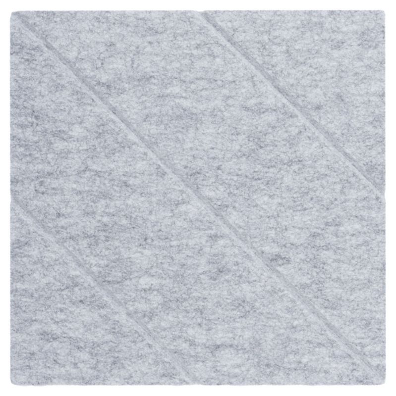 Panel filcowy ścienny dekoracyjny Multidecor Felly  40 x 40 cm  9 mm kwadrat ryflowany szary 2 szt.