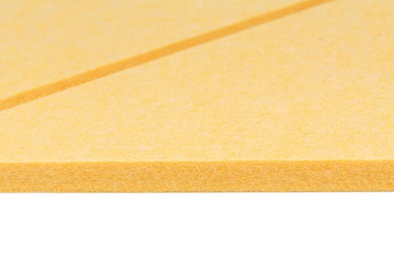 Panel filcowy ścienny dekoracyjny Multidecor Felly  40 x 40 cm  9 mm kwadrat ryflowany żółty 2 szt.