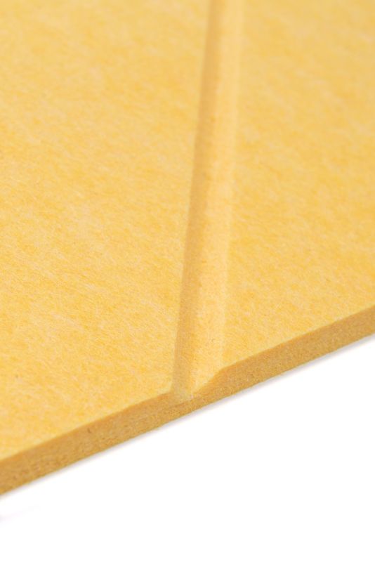 Panel filcowy ścienny dekoracyjny Multidecor Felly  40 x 40 cm  9 mm kwadrat ryflowany żółty 2 szt.