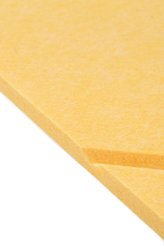 Panel filcowy ścienny dekoracyjny Multidecor Felly  40 x 40 cm  9 mm kwadrat ryflowany żółty 2 szt.
