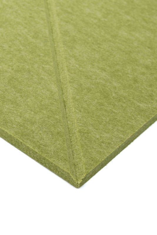 Panel filcowy ścienny dekoracyjny Multidecor Felly  40 x 40 cm  9 mm kwadrat ryflowany zielony 2 szt.