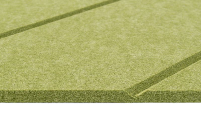 Panel filcowy ścienny dekoracyjny Multidecor Felly  40 x 40 cm  9 mm kwadrat ryflowany zielony 2 szt.