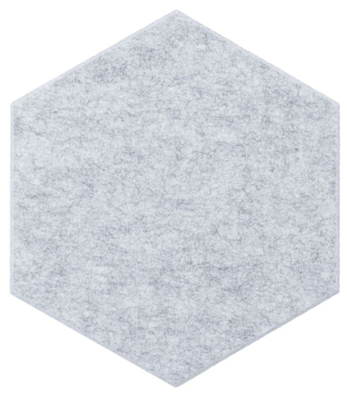 Panel filcowy ścienny dekoracyjny Multidecor Felly  40 x 46 cm  9 mm heksagon gładki szary 2 szt.