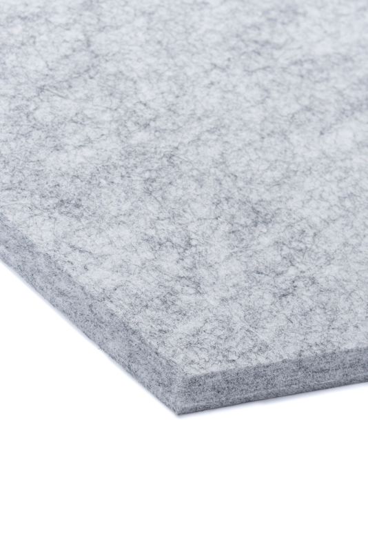 Panel filcowy ścienny dekoracyjny Multidecor Felly  40 x 46 cm  9 mm heksagon gładki szary 2 szt.