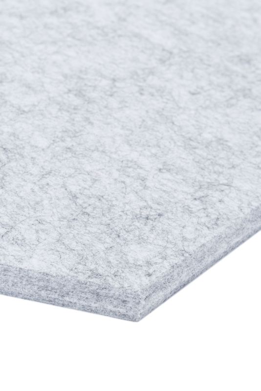 Panel filcowy ścienny dekoracyjny Multidecor Felly  40 x 46 cm  9 mm heksagon gładki szary 2 szt.