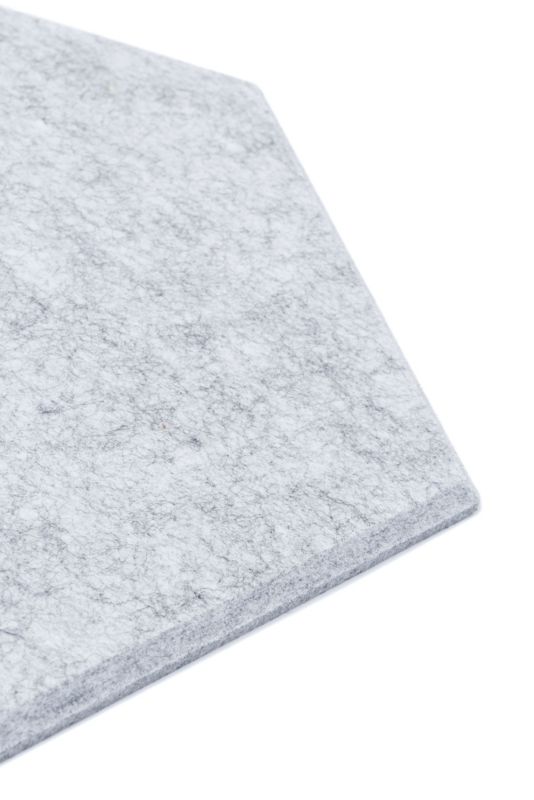 Panel filcowy ścienny dekoracyjny Multidecor Felly  40 x 46 cm  9 mm heksagon gładki szary 2 szt.