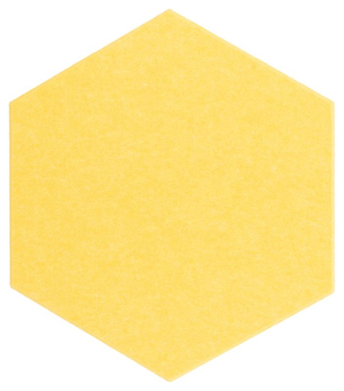 Panel filcowy ścienny dekoracyjny Multidecor Felly  40 x 46 cm  9 mm heksagon gładki żółty 2 szt.