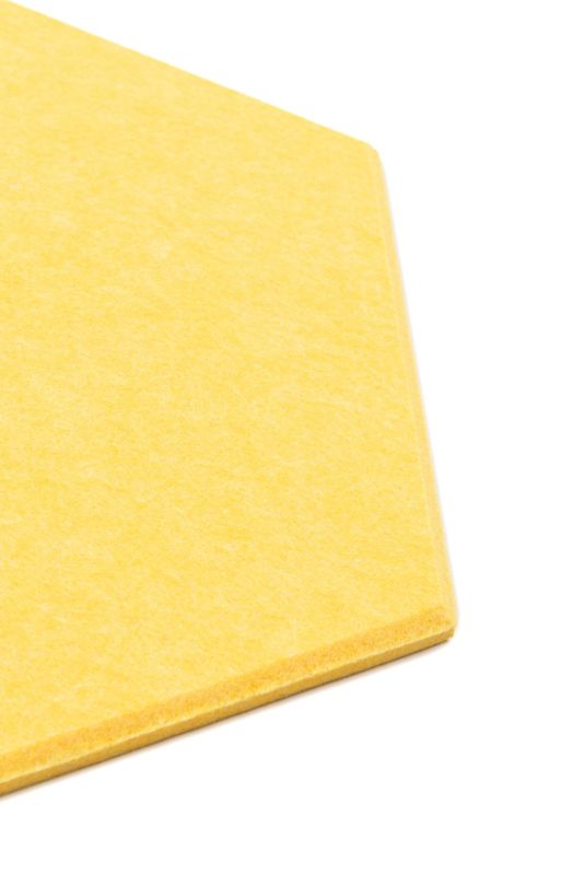 Panel filcowy ścienny dekoracyjny Multidecor Felly  40 x 46 cm  9 mm heksagon gładki żółty 2 szt.