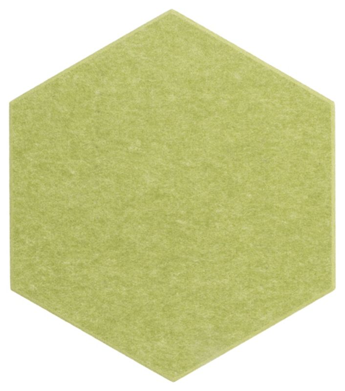 Panel filcowy ścienny dekoracyjny Multidecor Felly  40 x 46 cm  9 mm heksagon gładki zielony 2 szt.