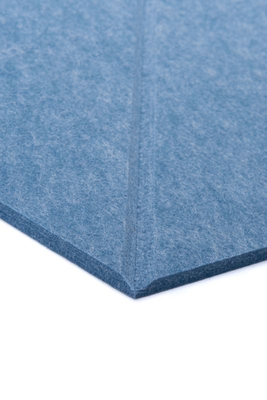 Panel filcowy ścienny dekoracyjny Multidecor Felly  40 x 46 cm  9 mm heksagon ryflowany niebieski 2 szt.